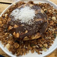 Caramel pancakes (although tasted more like choco/coconut pancakes  at Preps in Maastricht