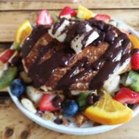 Vegan power pancakes at Preps in Maastricht