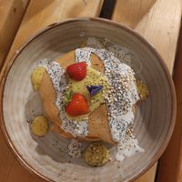 Vegan lemon curd pancakes at Preps in Maastricht