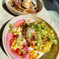 Savory pancakes. Verry good and filling. at Preps in Maastricht