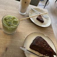 Iced matcha and iced chai  at Preps in Maastricht