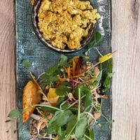 Tempeh & scrambled tofu which  at Preps in Maastricht