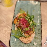 Tempeh flatbread at Preps in Maastricht