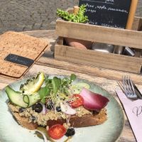 tuna salad on toast  at Preps in Maastricht