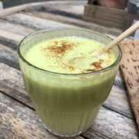 seasonal juice with pear apple ginger cinnamon  at Preps in Maastricht