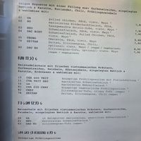 Menue  at Chi Thu - Pestalozzistrasse in Munich