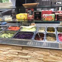 The food bar at Falafel Joe in Graz