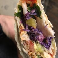 Falafel wrap inside  at Falafel Joe in Graz