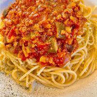 Spaghetti Bolognese  at Loving Hut in Mount Gravatt