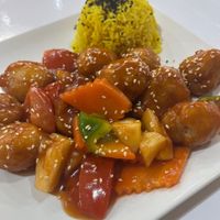 Sweet and sour nuggets  at Loving Hut in Mount Gravatt