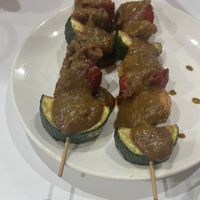 Satay skewer  at Loving Hut in Mount Gravatt