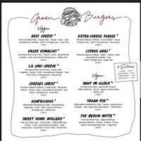 Menu at Burgerheart in Wurzburg