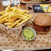 Burger mit Süßkartoffel Patty at Burgerheart in Wurzburg