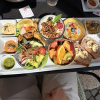 Vegan brunch spread  at Gius La Nonnaglück in Caldaro Sulla Strada Del Vino