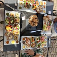 Full brunch (2 in this pic are vegan, 2 are non)   at Gius La Nonnaglück in Caldaro Sulla Strada Del Vino