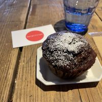 Vegan chocolate banana muffin  at Vermillion - cafe. in Kyoto