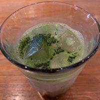 matcha latte with oat milk  at Vermillion - cafe. in Kyoto