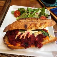 Vegan baguette  at Vermillion - cafe. in Kyoto