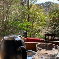 Sencha Green Tea at Vermillion - cafe. in Kyoto