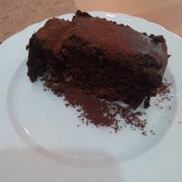 Chocolate cake at Gomásio in Guimaraes