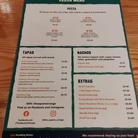 Vegan Menu, Thursday 29th February 2024. at The Square Orange in Keswick