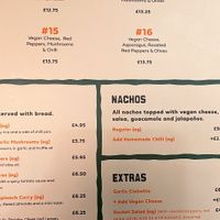 Vegan menu at The Square Orange in Keswick