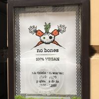 The street signage hides the treat in store for you at no bones in Krakow