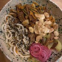 Soy beef udon noodles  at no bones in Krakow