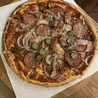 Farmers pizza at no bones in Krakow