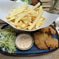 Breaded oyster mushrooms  at no bones in Krakow