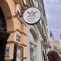 Sign  at no bones in Krakow