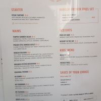 Menu summer 2022 at no bones in Krakow