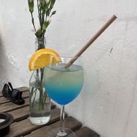 Blue lagoon drink  at no bones in Krakow