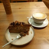 Chocolate sponge cake at no bones in Krakow