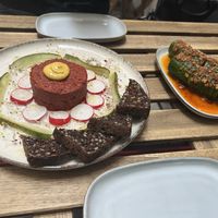 Starters - yummy!!!  at no bones in Krakow