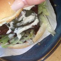 Tempeh burger - one of the best vegan burgers I have had   at no bones in Krakow