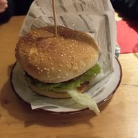 No bones burger at no bones in Krakow