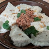 Vegan pierogi at no bones in Krakow