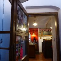 Entrance door at no bones in Krakow