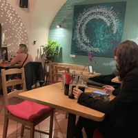 A few cosy tables  at no bones in Krakow