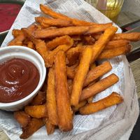 Fries and Ketchup  at no bones in Krakow