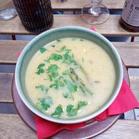 Leek soup at no bones in Krakow