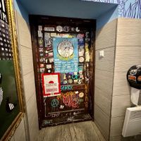 restroom from the inside at no bones in Krakow