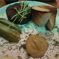 Black pudding - nice and light at no bones in Krakow