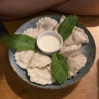 Strawberry pierogi special  at no bones in Krakow