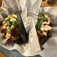 Mushroom bao buns at no bones in Krakow