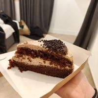 Chocolate and coffe cake to go at no bones in Krakow