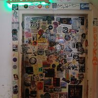 Lots of stickers at no bones in Krakow
