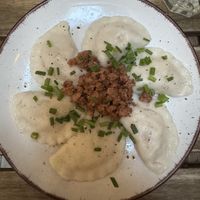 Dumplings   at no bones in Krakow