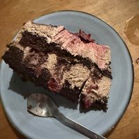 Chocolate cherry cake  at no bones in Krakow